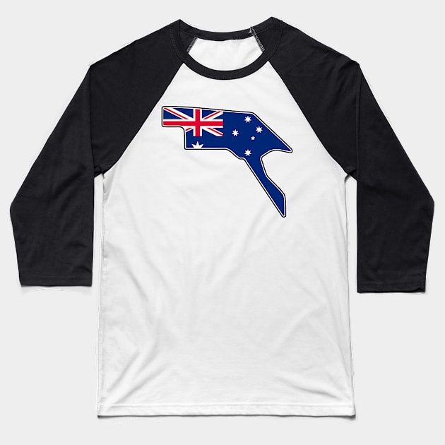 Adelaide Street Circuit [flag] Baseball T-Shirt by sednoid